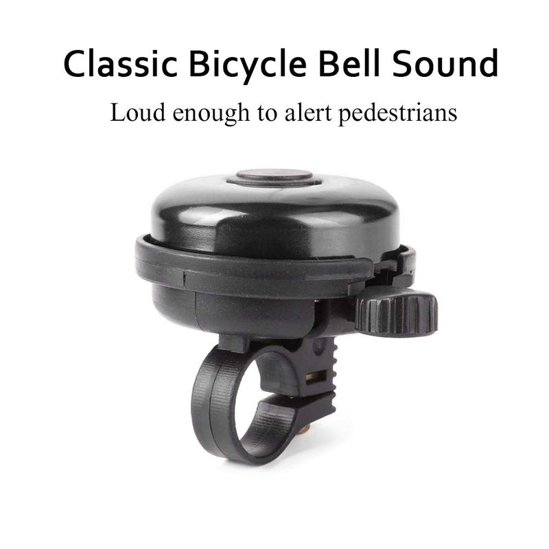 REKATA Aluminum Bike Bell, Loud Sound Bicycle Bell for Adults Kids Girls Boys Black - BeesActive Australia