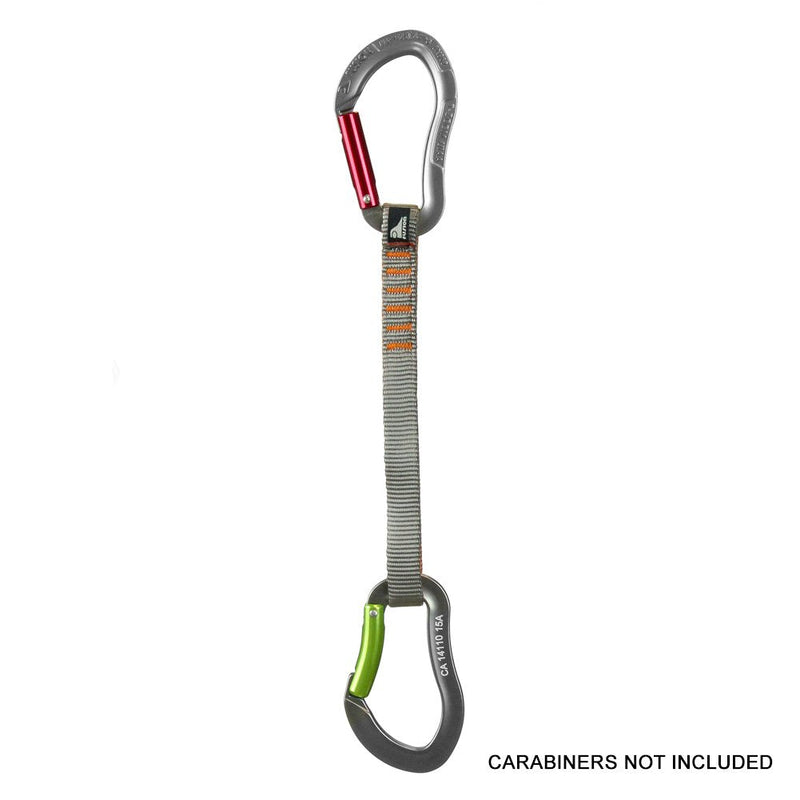 Fusion Climb Quickdraw Runner 5000 lbs Rated Stitched Loop Nylon Webbing 20cm x 1.7cm Tan/Orange, 20' - BeesActive Australia
