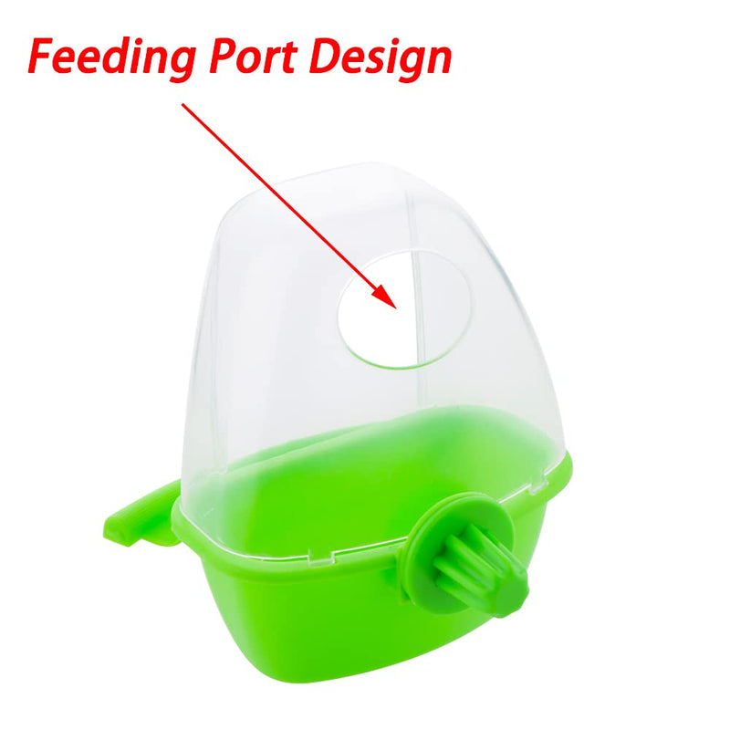 2 Pcs Small Bird Slot Feeder No Mess Cage Hanging Feeder Cup Plastic Food Feeding Box - BeesActive Australia