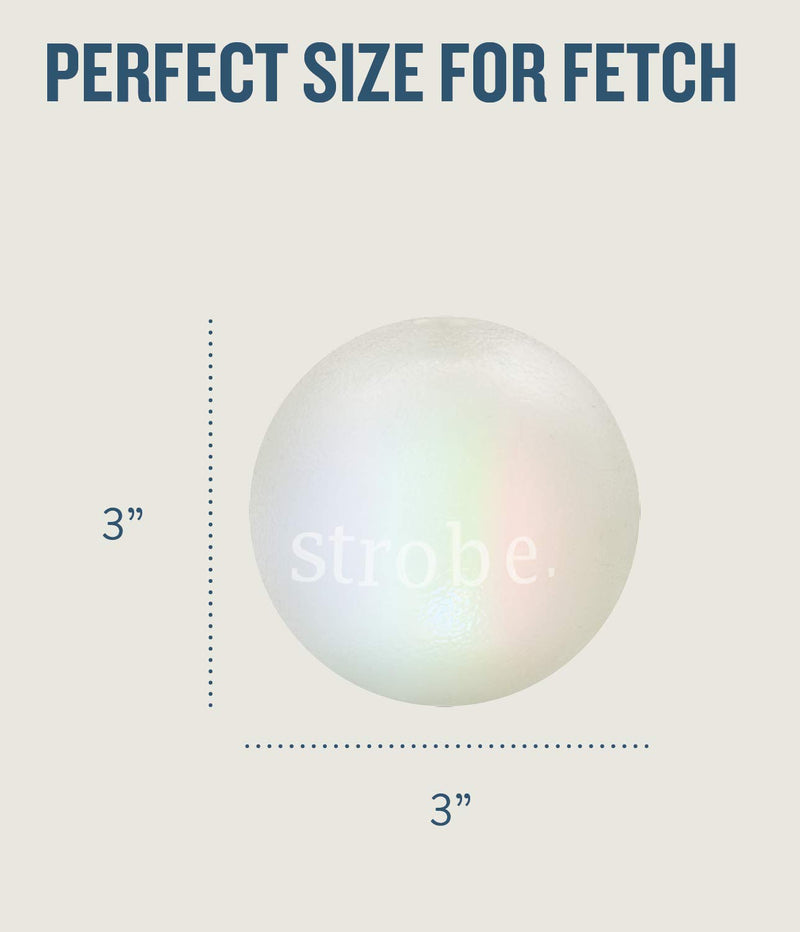 Planet Dog Orbee-Tuff Interactive Ball Dog Toys Strobe (LED Light-up Ball) One-Size Glow in The Dark - BeesActive Australia