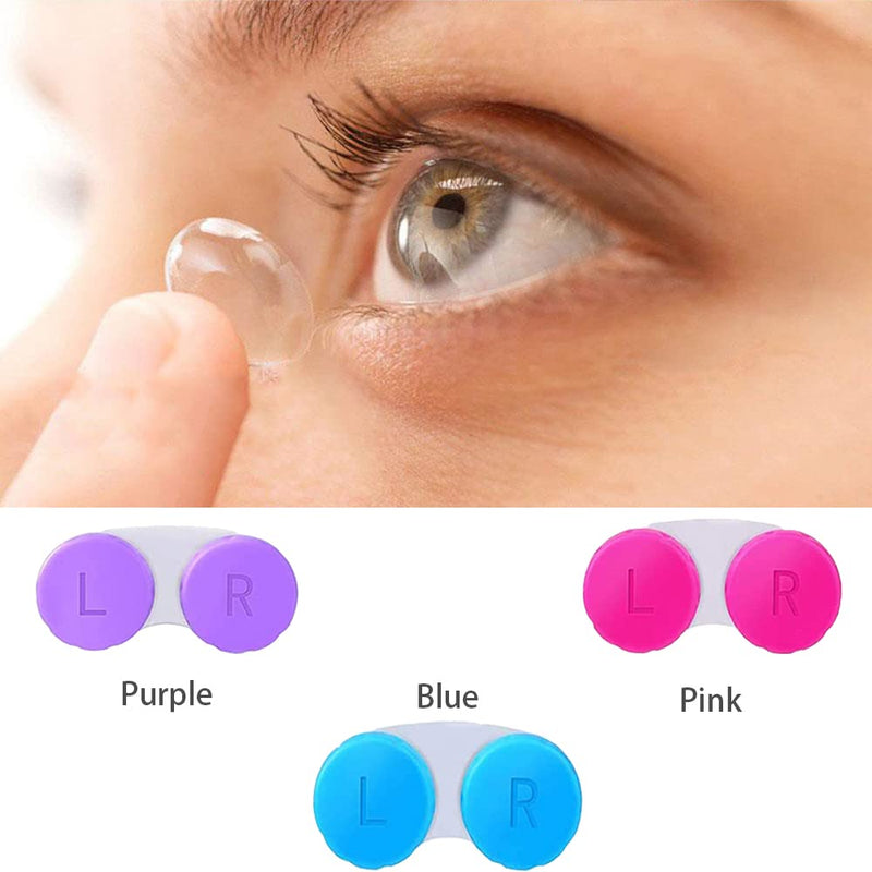 6 Packs Contact Lens Cases, Contact Lenses Holder Box with Left/Right Caps for Home Travel Outdoor - BeesActive Australia