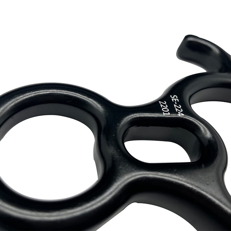 S.E.PEAK Rescue Figure 8 Descender Climbing Gear Downhill Equipment Rigging Plate Rappeling Device for Rock Climbing/Aluminum Alloy Black-40kN - BeesActive Australia