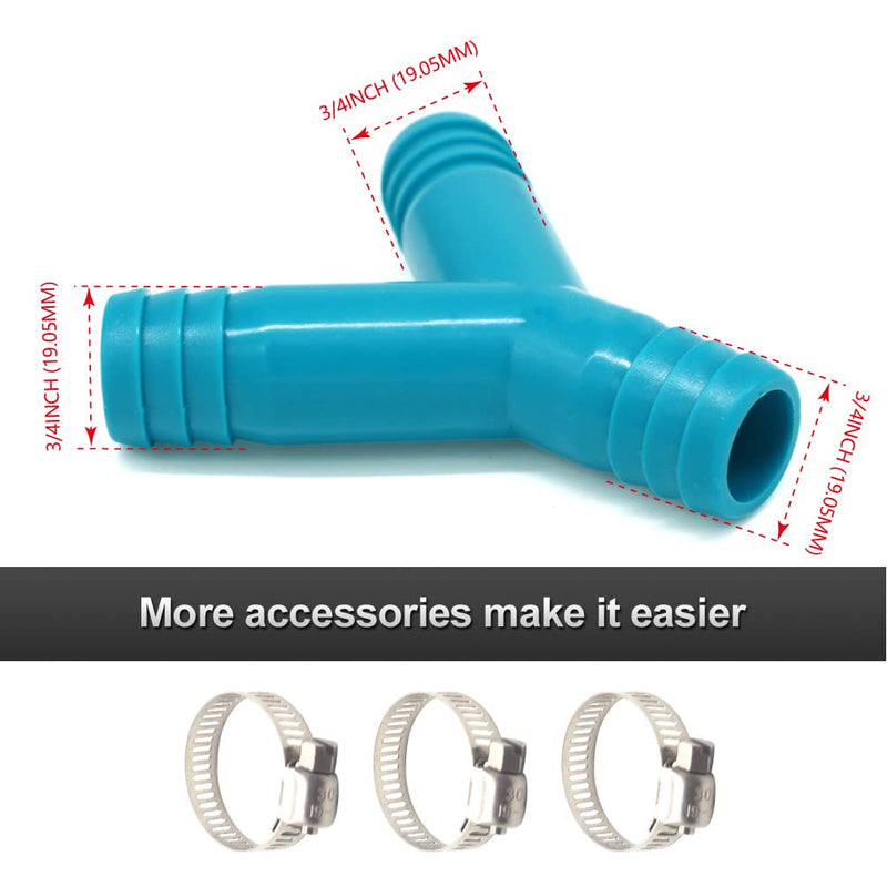 Aincix 3/4 inch 3-Way Y Barbed Fitting, Fits 3/4 Inch ID Hose, 3/4 inch 3 Way Y Barbed Fitting, Fits 3/4 Inch Inner Diameter Hose - BeesActive Australia