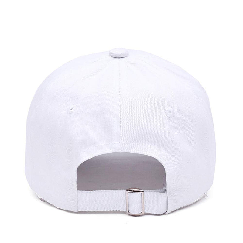 Embroidered Broken Heart Baseball Cap,Adjustable Curved Dad Hat 8 White - BeesActive Australia