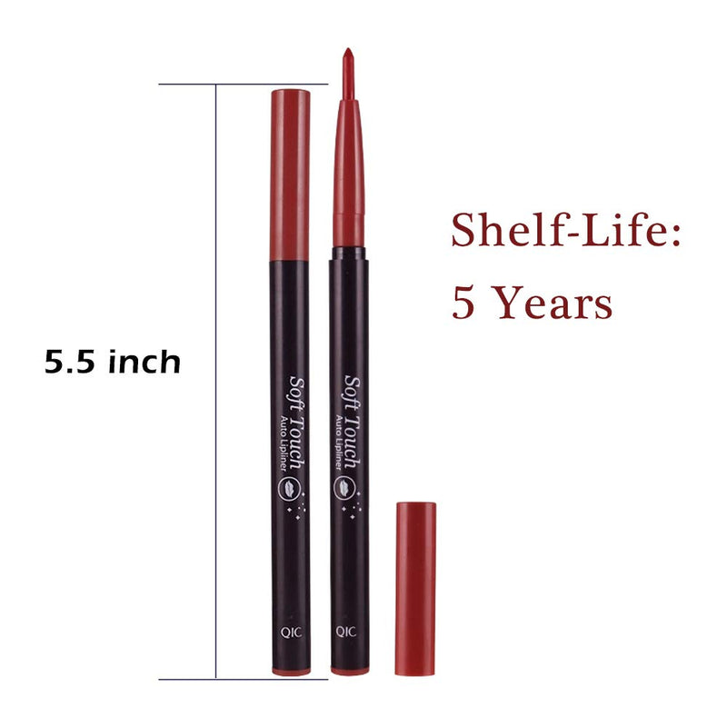 Lip Liner Pencil Set - Retractable 6 Colors Lipliner Makeup Pencils, Matte Longwear non Feathering Lips Liners by “wonder X” - BeesActive Australia