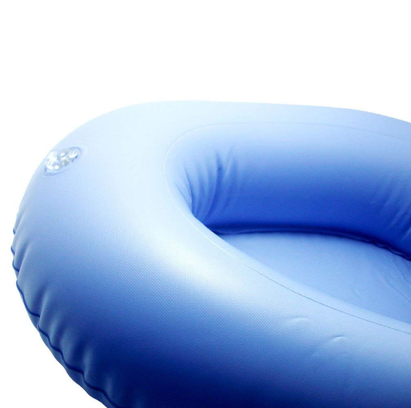 KIKIGOAL Bigger Washable Portable Air Inflation Blue Bed Pan Bedridden Elderly Inflatable Stool Bedsore Toilet - BeesActive Australia