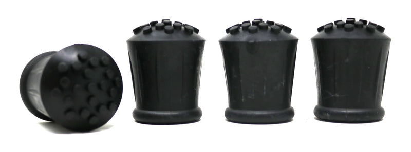 fiXte Heavy Duty Replacement Walking Stick Cane Crutch Hiking Pole Rubber End Ferrule Black 19mm (4) 4 - BeesActive Australia