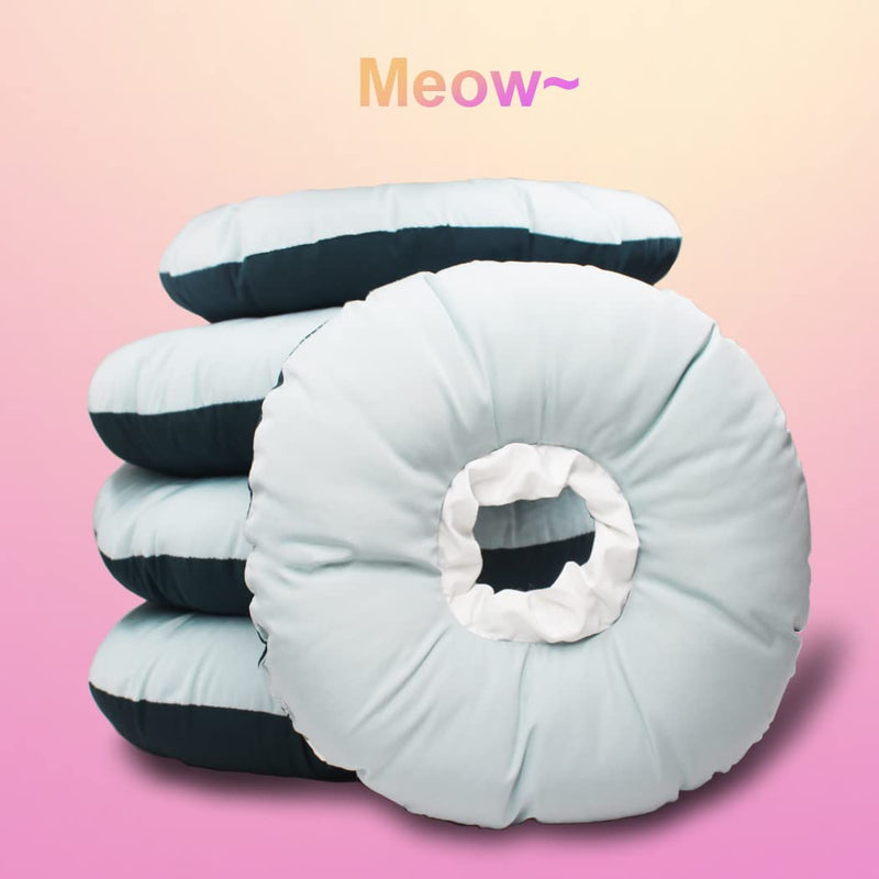 NUA-CLOX Cat Cone Collar Soft for Cats and Medium Small Dogs for After Surgery - Comfy Cat Recovery Collar - Dog Cones Alternative - Adjustable Protective Cat Donut Collar - Elizabethan e Collar for Cats - Healing Neck Pillow Light Blue & Dark Green L - BeesActive Australia
