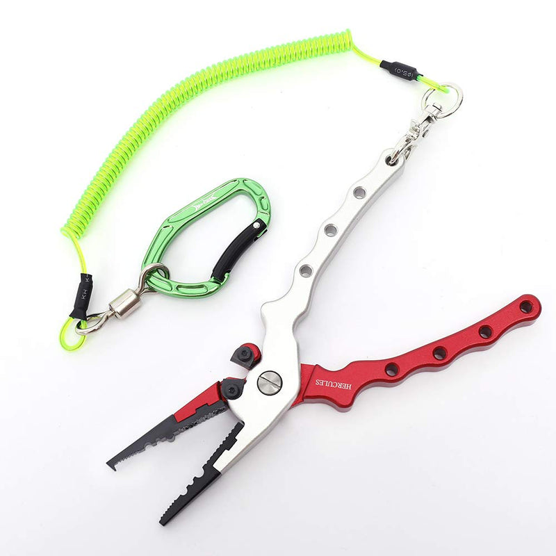 HERCULES M4 Heavy Duty Fishing Lanyard, Coiled Lanyard for Fishing, Rods, Pliers, Boating, Paddles, Kayak Pack of 2 Green, 5.9" - BeesActive Australia