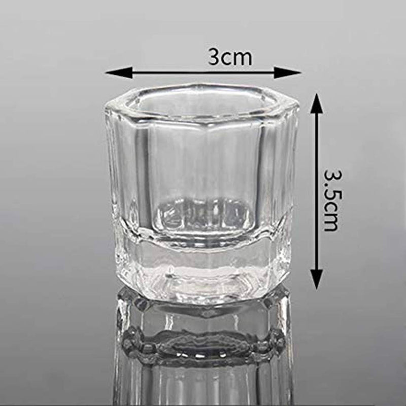 Karlash 6 Nail Art Acrylic Liquid Powder Dappen Dish Glass Crystal Cup Glassware Tools - BeesActive Australia