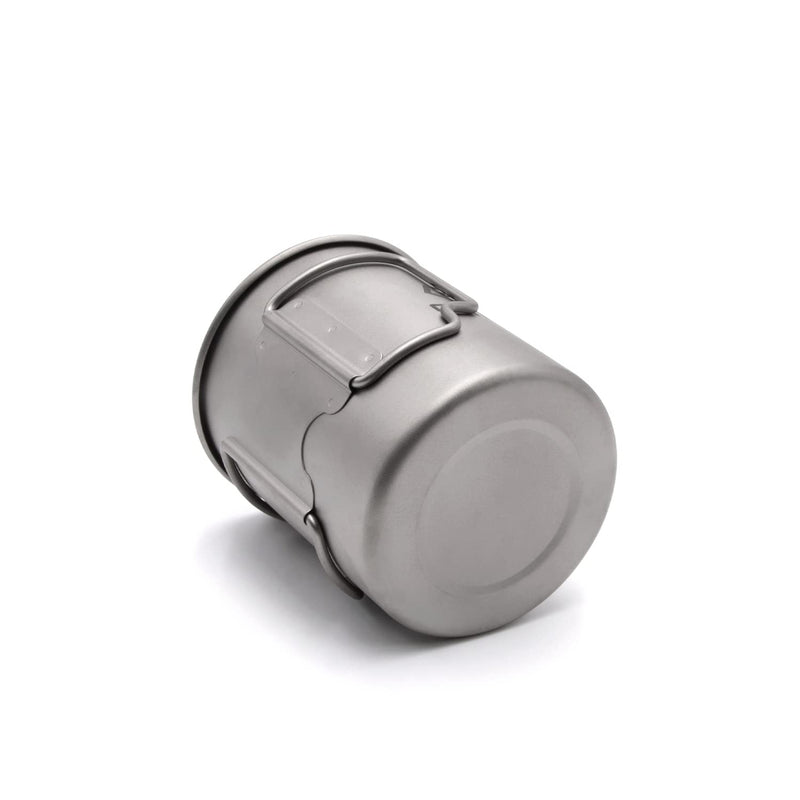 GRITR Titanium Cup 15.2 oz / 450ml Lightweight Titanium Multi-Purpose Camping Mug with Lid and Folding Handles - BeesActive Australia