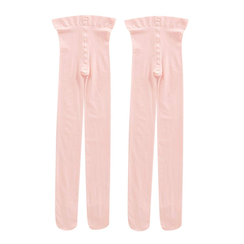 2 Pairs Girls' Ultra Soft Pro Dance Tights Ballet Transition Daily Student Tights (Toddler/Little Kid/Big Kid) 11-13 Years Ballet Pink 2 Pairs - BeesActive Australia