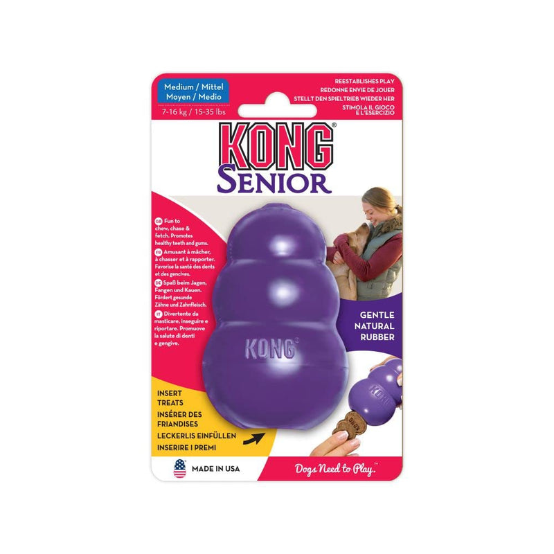 KONG - Senior Dog Toy Gentle Natural Rubber - Fun to Chew, Chase and Fetch Medium Standard Packaging - BeesActive Australia