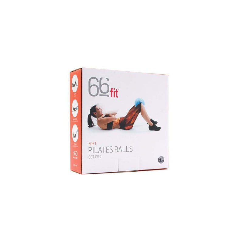 66fit Pilates Soft Balls - Set of 2 - Exercise Core Pelvic Exercise Stability Single - BeesActive Australia