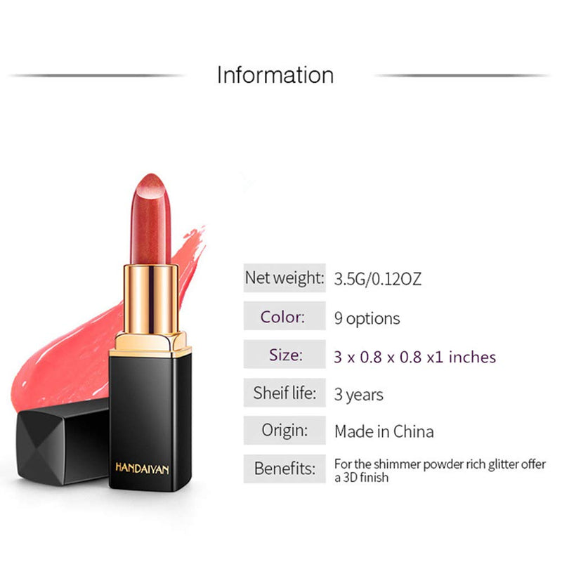 Rouge Gold Glitter Lipstick, Waterproof Long Lasting Satin Moisturizing Smooth Soft 0.12 Ounce-Chinese Style - BeesActive Australia