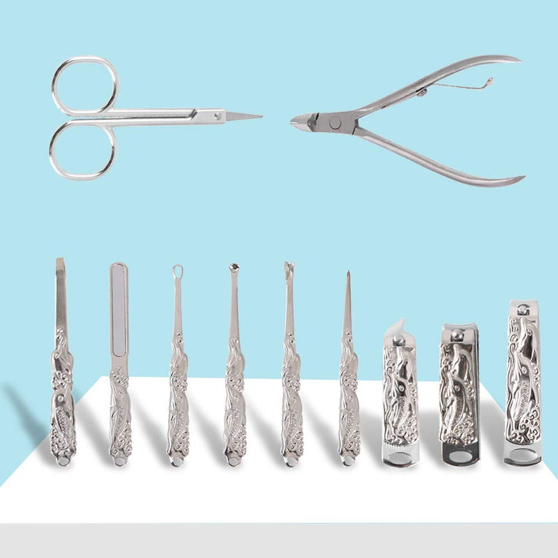 Nail Clipper Set, 11pcs Professional Stainless Steel Manicure Pedicure Kit for Nail Care Pedicure and Manicure,Nail Care Tools with a Travel Case - BeesActive Australia