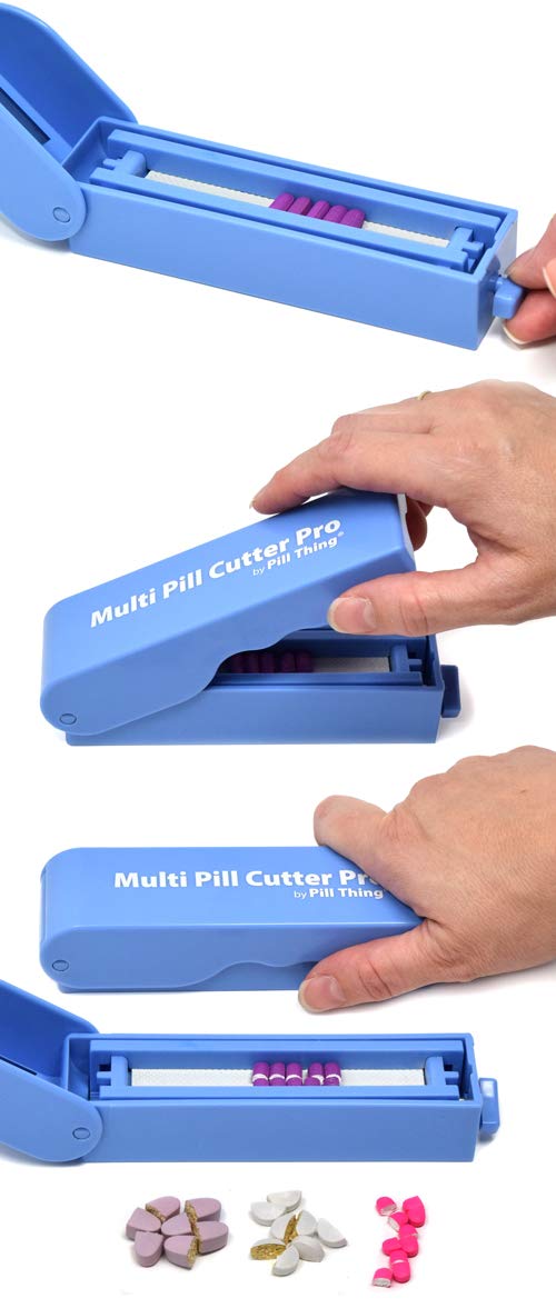PILL THING Multi Pill Cutter Pro - Large Pill Splitter Cuts Multiple Pills Easily, Cleanly & Precisely - BeesActive Australia