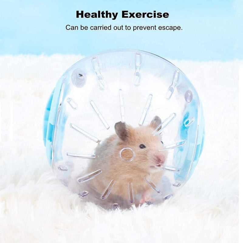 Hamster Running Ball Multi-Size Crystal Running Ball for Hamsters Run-About Exercise Ball Fitness Wheels Small Animal Toys Chinchilla Cage Accessories S 4.92 inch Blue D - BeesActive Australia