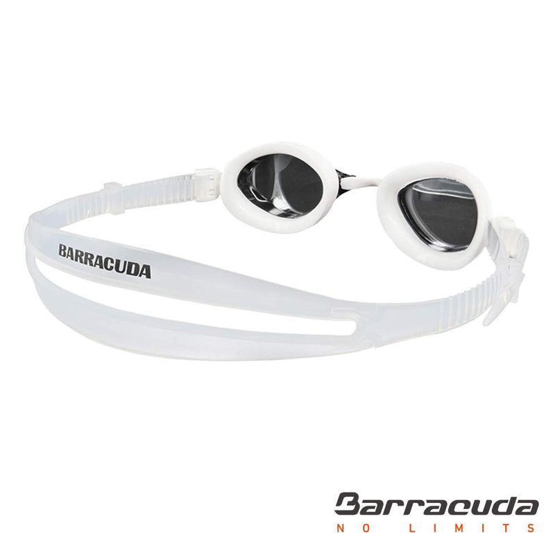 [AUSTRALIA] - Barracuda Swim Goggle Fenix Mirror - Patented TriFushion System, Mirror Lens Anti-Fog UV Protection Quick Fit No Leaking Competition for Adults Men Women #72710 White 