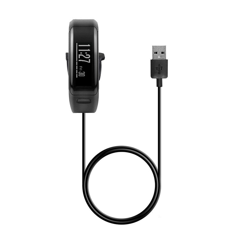 EXMRAT for Garmin Vivosmart HR Charger, Replacement Charging Cable for Garmin Vivosmart HR/ Vivosmart HR Plus Activity Tracker Regular Fit (Black, Pack of 2) - BeesActive Australia