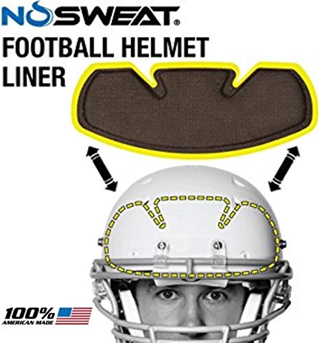 [AUSTRALIA] - No Sweat Football Helmet Liner & Sweat Absorber - Moisture Wicking Sweatband Absorbs Dripping Sweat | Prevent Sweat Stains - (Reduce Odors, Anti Smell & Scent Block) 6 Pack 