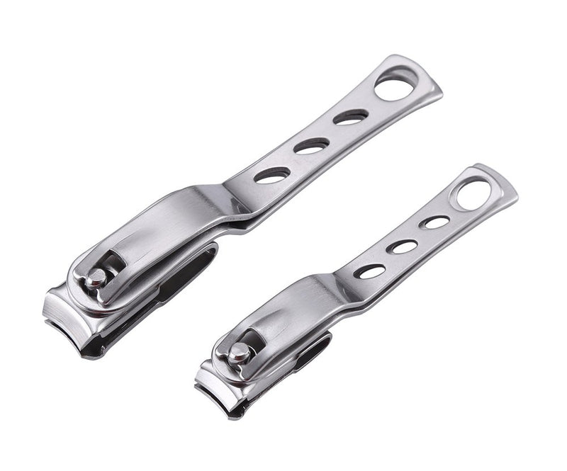 Keiby Citom Nail Clippers with 360-Degree Rotating Head - Stainless Steel Fingernails and Toenails Cutter Lagre and Small Sizes (Silver) Silver - BeesActive Australia