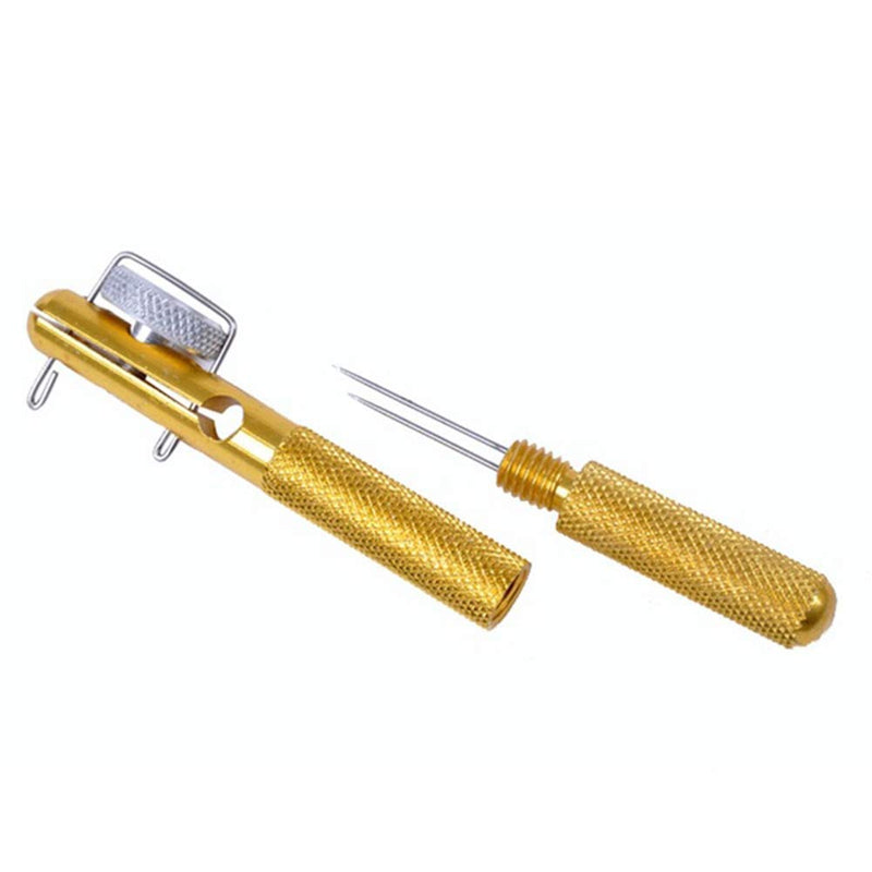 Dofover Aluminum Alloy Manual Fishing Hook Tier Double-Headed Needle Knots Tie Fishing Line Knotter Fishhook Tie Device Fly Tying Tool 2 PACK - BeesActive Australia