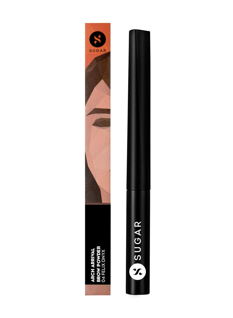 SUGAR Cosmetics Arch Arrival Brow Powder - 04 Felix Onyx (Black for Black Hair) Adds Volume, Long Lasting, Easy To Use 04 Felix Onyx (Black for Black Hair) - BeesActive Australia