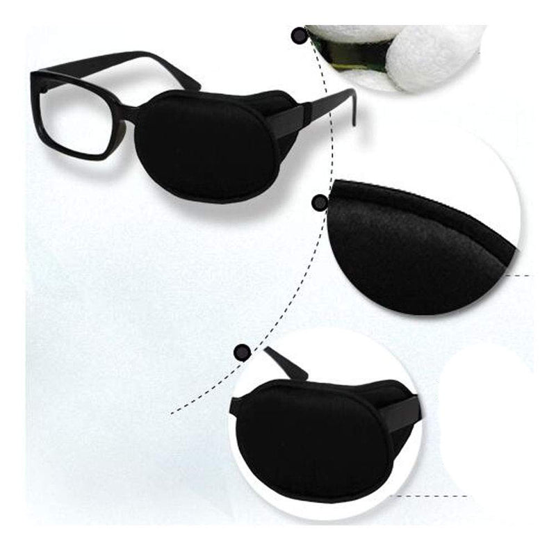 Adult/Kids Silk Glasses Eye Mask Amblyopia Strabismus Lazy Eye Patches Treat Lazy Eye and Strabismus(Black) - BeesActive Australia