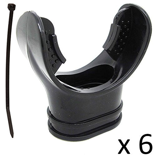 Scuba Choice Scuba Diving Black Regulator Octopus Mouthpieces with Regulator Tie (6-Piece) Perfect for Dive Shops and Dive Resorts - BeesActive Australia