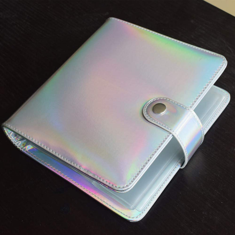 20 Slots Silver Laser Nail Art Stamp Plate Holder Stamping Plates Storage Bag Cases Rainbow Practical Empty Rectangle Plates Big Size 14.5×9.5cm Organizers - BeesActive Australia