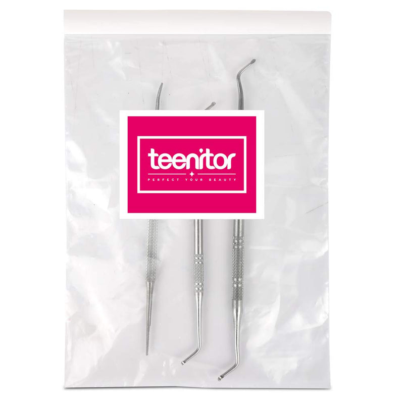 3pcs Ingrown Toenail File And Lifters, [ Upgraded ] Teenitor Professional Surgical Safe Nail Treatment Pedicure Tool Kit Under Nail Cleaner Tools Pain Relief - BeesActive Australia
