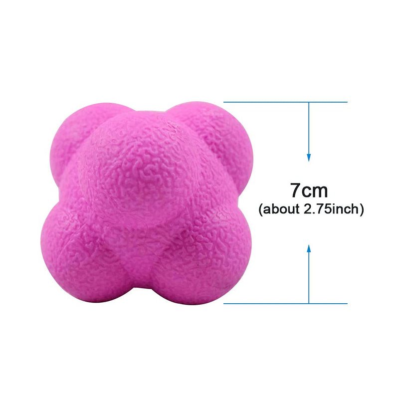Reaction Ball,Hexagonal Agility Ball for Towards Training Improvement of Hand-Eyereaction and Agility Coordination Reflex Exercise Sports,Can Improve The Concentration of Teenagers and Adults(2 Pcs) - BeesActive Australia