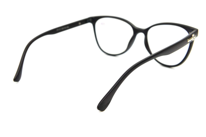 Stylish Cat Eye Oversized Reading Glasses Retro 1950/60s Metal Hinges DX61 Black 1.0 x - BeesActive Australia