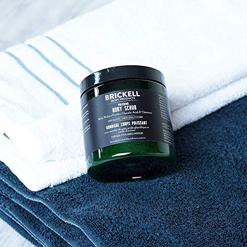 Brickell Men's Polishing Body Scrub for Men, Natural and Organic Body Exfoliator to Remove Dirt, Prevent Blemishes, and Brighten Skin (8 ounce) 8 Ounce (Pack of 1) - BeesActive Australia