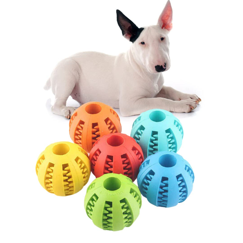 Durable Dog Ball, Chew Toys 2.8 inch. Dog IQ Puzzle Ball, Dog Teeth Cleaning/Chewing/Playing/Training, Pets Dental Treat, Bite Resistant, Non Toxic, Green. - BeesActive Australia