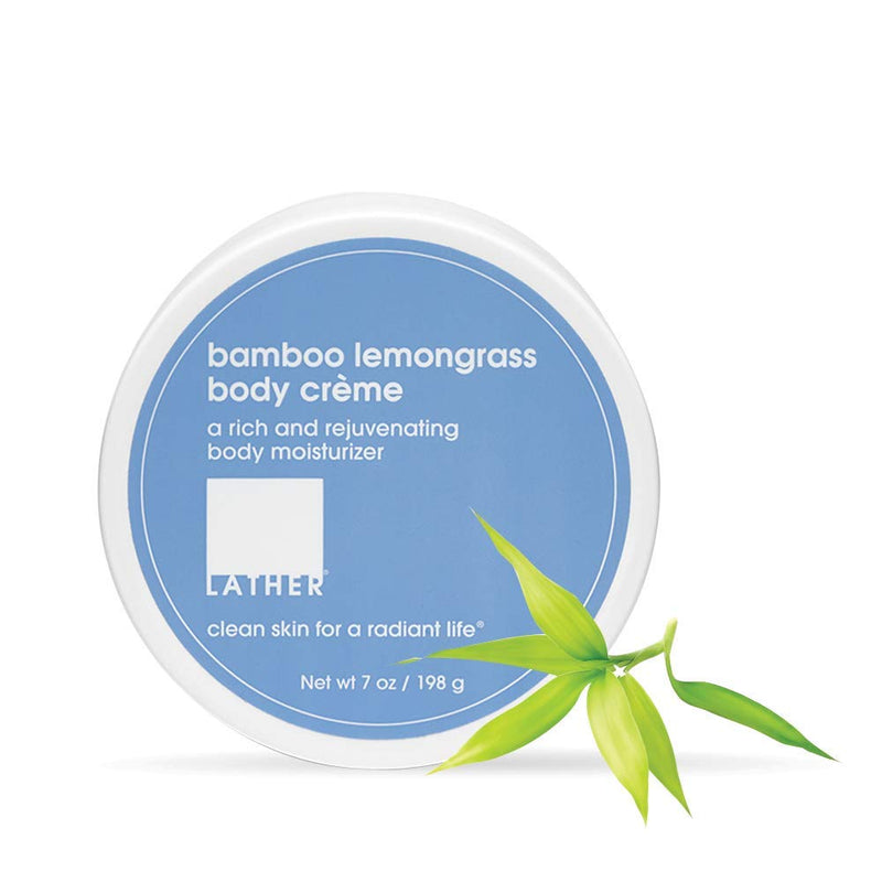 LATHER Bamboo Lemongrass Body Crème, 7 Ounce Jar - BeesActive Australia