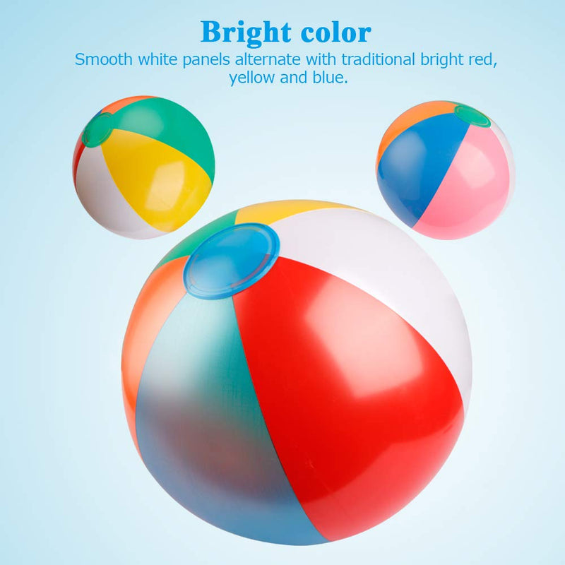 [AUSTRALIA] - Coogam Inflatable Beach Ball Classic Rainbow Color Birthday Pool Party Favors Summer Water Toy Fun Play Beachball Game for Kid Boys Girls 8 to 12 Inches from Inflated to Deflated (10 PCS) 