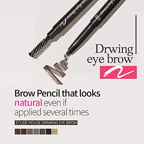 Etude House Drawing Eye Brow #7 Light Brown | Long Lasting Eyebrow Pencil for Soft Textured Natural Daily Look Eyebrow Makeup - BeesActive Australia