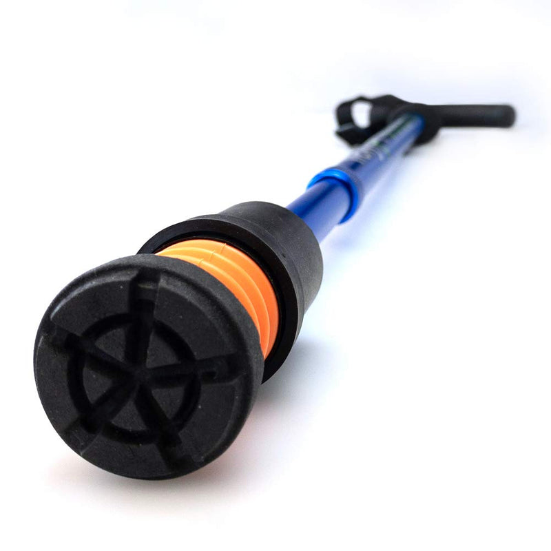 Flexyfoot Shock Absorbing Derby Handled Walking Stick | Improved Comfort, Improves Grip, Improves Safety Blue - BeesActive Australia