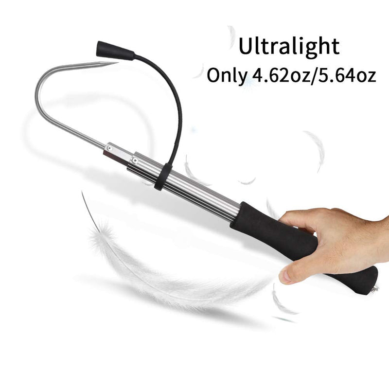 SAN LIKE Telescopic Fishing Gaff,Aluminum/Fiberglass Pole with Nonslip Handle,Stainless Steel Hook with M8 Screw, Fish Gaff can Float When Extending - Good for Freshwater and Saltwater Fishing Aluminium Alloy-11.4-24inch(Float) - BeesActive Australia