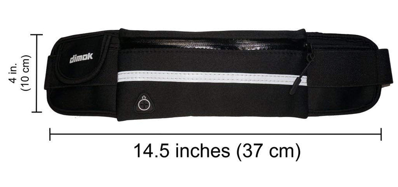 Dimok Running Belt Waist Pack - Water Resistant Runners Belt Fanny Pack for Hiking Fitness – Adjustable Running Pouch for Phones iPhone Android - BeesActive Australia