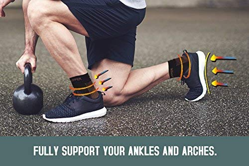 Thx4COPPER Plantar Fasciitis Socks with Arch Support, Medical Grade Compression Foot Care Sleeve 20-30mmHg, Better Than Night Splint, Reduce Swelling & Heel Spurs, Ankle Brace Support,Large,1 Pair L (Pack of 2) - BeesActive Australia