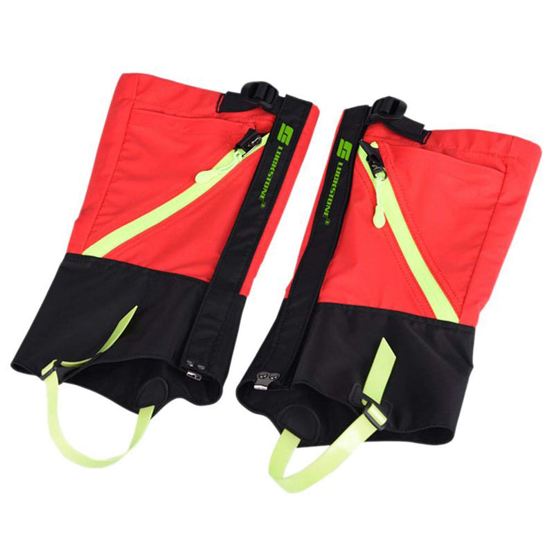 HomDSim Children Leg Gaiters Outdoor Waterproof Snow Gaiter for Kids Hiking Climbing Hunting Leg Cover Shoes Gaiters Red - BeesActive Australia