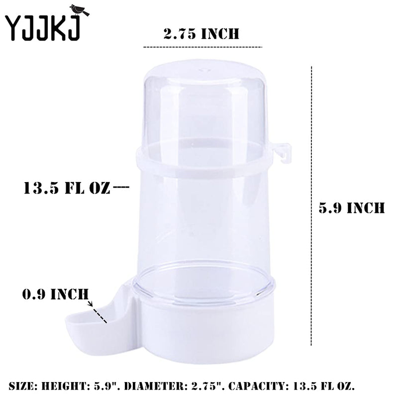 YJJKJ Pet Bird Water Feeder, 13.5 Oz Parrot Water Dispenser, Bird Cage Suspended Automatic Water Dispenser for Parakeet Budgie Cockatiel Lovebirds - BeesActive Australia