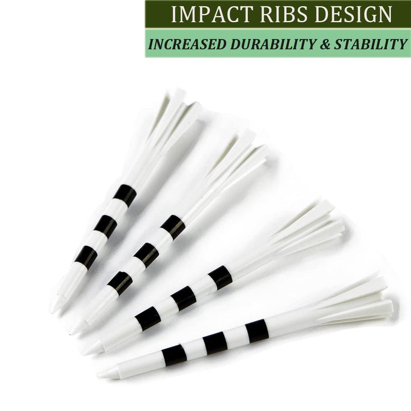 Korahman 5 Prongs Plastic Golf Tees 3-1/4 inch and 2-3/4 inch,Pack of 50 | Reduce Friction & Side Spin Golf Tees - BeesActive Australia