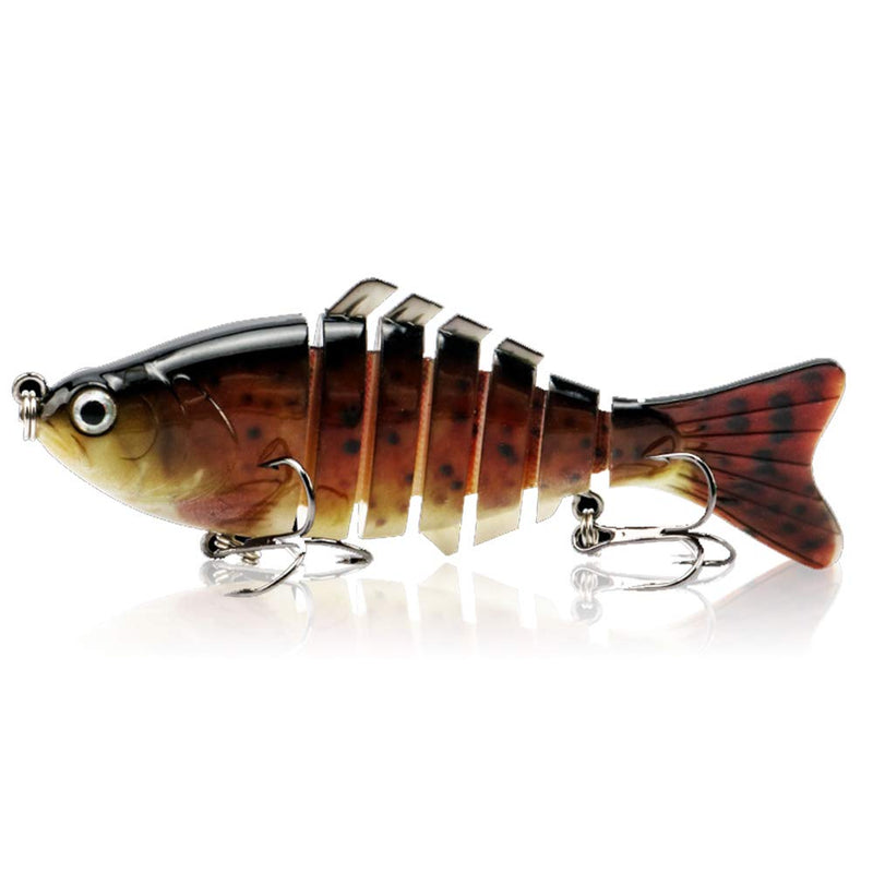[AUSTRALIA] - Vaka Fishing Lures Lifelike Topwater Bass Lures 4 Pack - Artificial Multi Jointed Swimbaits Carbon Steel Hard Bait, 3.93-inch ABS Fish Lure 