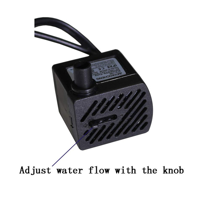 Submersible Water Pump with LED Light for Indoor Tabletop Fountains Aquarium Fish Tank (180L/H 3W) - BeesActive Australia