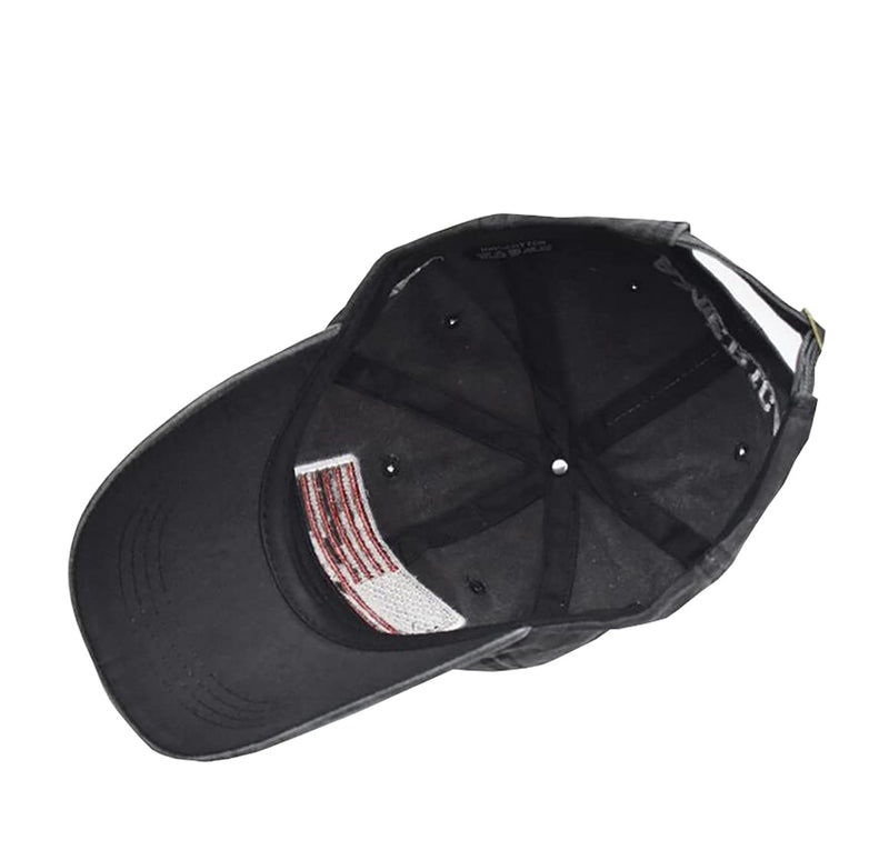 Adjustable Baseball Cap American Flag Hat Headdress Outdoor Sports Cap Peaked Cap Cotton Black - BeesActive Australia