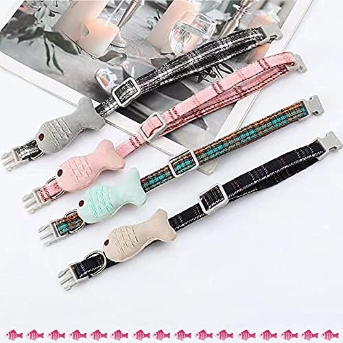 Cat Collar with Bell, MUZIEBA Safe Kitten Collar Kitty Necklace for Small Dogs Cat Kitten Girl Boy Adjustable Length(1pcs) Beige - BeesActive Australia